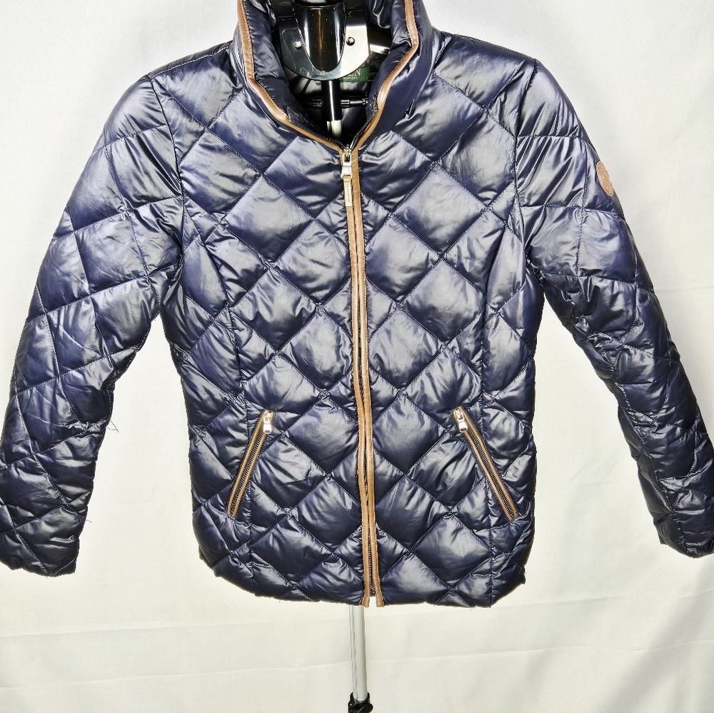 Ralph Lauren Quilted Navy‎ Down Preppy Quiet Luxury Coat, XS
